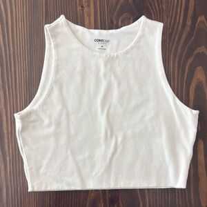 PacSun Contour White Tank Top Size Medium Crop